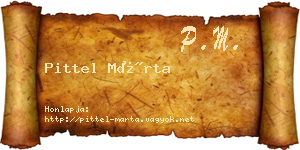 Pittel Márta névjegykártya