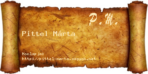 Pittel Márta névjegykártya