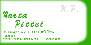 marta pittel business card
